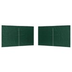 vidaXL Mur de tente de fête 2 pièces 400 x 195 cm Vert PE et acier