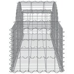 vidaXL Paniers à gabions arqués 40 Pièces 200x50x40/60 cm fer galvanisé