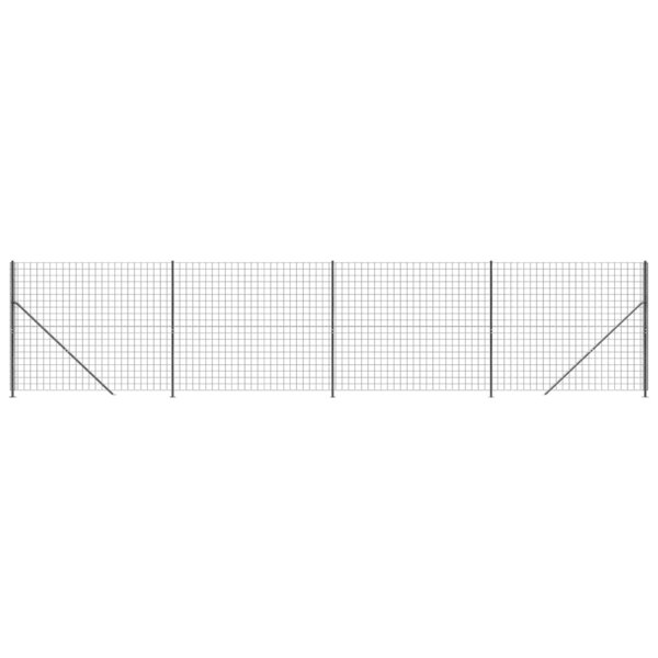 vidaXL Clôture en treillis métallique avec bride anthracite 1 8x10 m