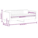 vidaXL Lit de jour avec matelas gris foncé 90x190 cm velours