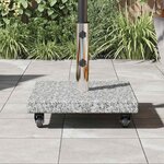 vidaXL Pied de parasol Gris 45 x 45 x 43 cm Granite et Acier