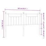 vidaXL Tête de lit de remplacement métal noir 180 cm
