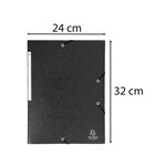 Chemise À Élastiques Maxi Capacity Carte Lustrée 425gm2 - A4 - Noir - X 25 - Exacompta