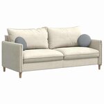 vidaXL Coussins de siège 2 Pièces Gris clair Ø30 x 13 cm tissu