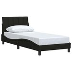 vidaXL Cadre de lit sans matelas Hanko noir 80x200 cm tissu