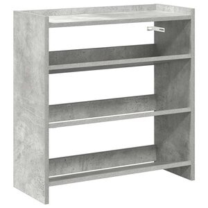vidaXL Étagère à chaussures gris béton 60x25x62 cm bois d'ingénierie