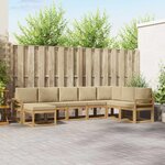 vidaXL Ensemble de canapés d'extérieur 8 Pièces Blanc et Beige