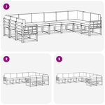vidaXL Ensemble de canapés d'extérieur 10 Pièces Naturel et Anthracite