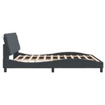 vidaXL Cadre de lit avec tête de lit Gris foncé 180x200 cm Velours