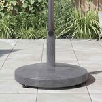 vidaXL Pied de parasol Aspect Bois Gris Foncé 48 x 48 x 32 cm