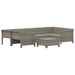 Salon de jardin meuble d'extérieur ensemble de mobilier 7 pièces avec coussins gris résine tressée 02_0017209
