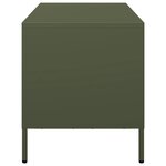 vidaXL Meuble TV vert olive 101 5x39x43 5 cm acier laminé à froid