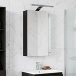 vidaXL Armoire Miroir de Salle de Bain Chêne noir 30 x 10 5 x 50 cm