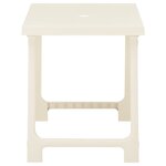 vidaXL Ensemble de bistro pliable 3 Pièces Plastique Blanc