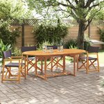 vidaXL Chaises de jardin pliables lot de 4 gris foncé tissu