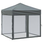 vidaXL Tente de réception pliable avec parois Anthracite 2x2 m