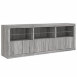 vidaXL Buffet avec lumières LED sonoma gris 181 5x37x67 cm