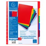 Exacompta - intercalaires 6 onglets pour porte-documents à anneaux