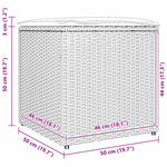vidaXL Boîte à coussins avec stockage Marron 50 x 50 x 50 cm polyrotin
