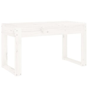 vidaXL Banc de jardin blanc 80x38x45 cm bois massif de pin