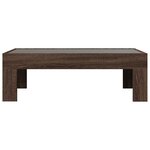 vidaXL Table basse avec LED infini chêne marron 90x50x30 cm