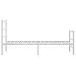 vidaXL Cadre de lit métal sans matelas avec pied de lit blanc 90x190cm