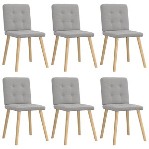 vidaXL Chaises à manger lot de 6 gris nuage tissu
