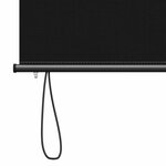 vidaXL Store enrouleur Noir 60 x 250 cm Tissu et Aluminium