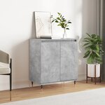 vidaXL Buffet Gris béton 60x35x70 cm Bois d'ingénierie