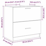 vidaXL Cabinet de lavabo Vieux Bois 59x37x59 cm Bois reconstitué