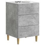 vidaXL Cabinet de chevet avec tiroir Gris béton 43 x 41 x 66 5 cm