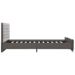 vidaXL Cadre de lit Gris Velours 160x200 cm