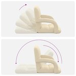 vidaXL Chaise de sol réglable avec accoudoir