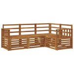 vidaXL Ensemble de canapés d'extérieur 4 pc Naturel Polyester