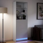 vidaXL Buffet haut avec LED blanc 69x32 5x200 cm bois d’ingénierie