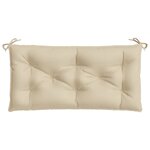 vidaXL Coussin de banc de jardin beige 110x50x7 cm tissu oxford