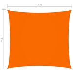 vidaXL Voile de parasol Tissu Oxford carré 7x7 m Orange