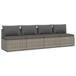 Salon de jardin meuble d'extérieur ensemble de mobilier 4 pièces avec coussins gris résine tressée 02_0016153