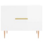 vidaXL Tables basses 2 Pièces blanc brillant 50x50x40cm bois d'ingénierie