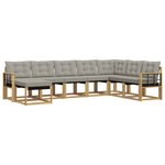 vidaXL Ensemble de canapés d'extérieur 8 Pièces Blanc et gris clair