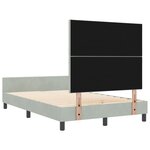 Cadre de lit vidaXL Gris clair 120x200 cm Velours
