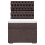 vidaXL Sommier à lattes de lit avec matelas Marron foncé 100x200 cm