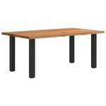 vidaXL Table à manger marron clair bois de chêne massif rectangulaire