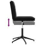 vidaXL Chaise à manger Noir Velours