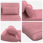 vidaXL Fauteuil de sol ajustable Rose Velours