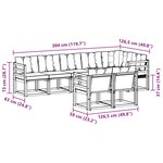 vidaXL Ensemble de canapés d'extérieur 8 Pièces Blanc et noir