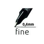 Feutre Fineliner Graph'PEPs Pte métal Tracé 0,4 mm Noir MAPED