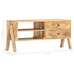 vidaXL Meuble TV 97 x 35 x 47 cm Bois de manguier massif