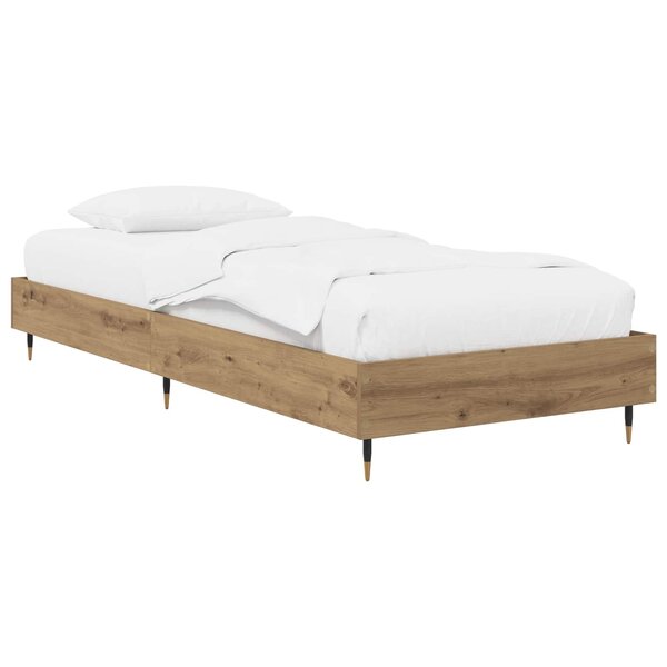 vidaXL Cadre de lit Chêne artisanal 80 x 200 cm Bois d'ingénierie