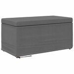 vidaXL Tabouret Gris foncé 81 x 41 x 40 cm Tissu et bois stratifié